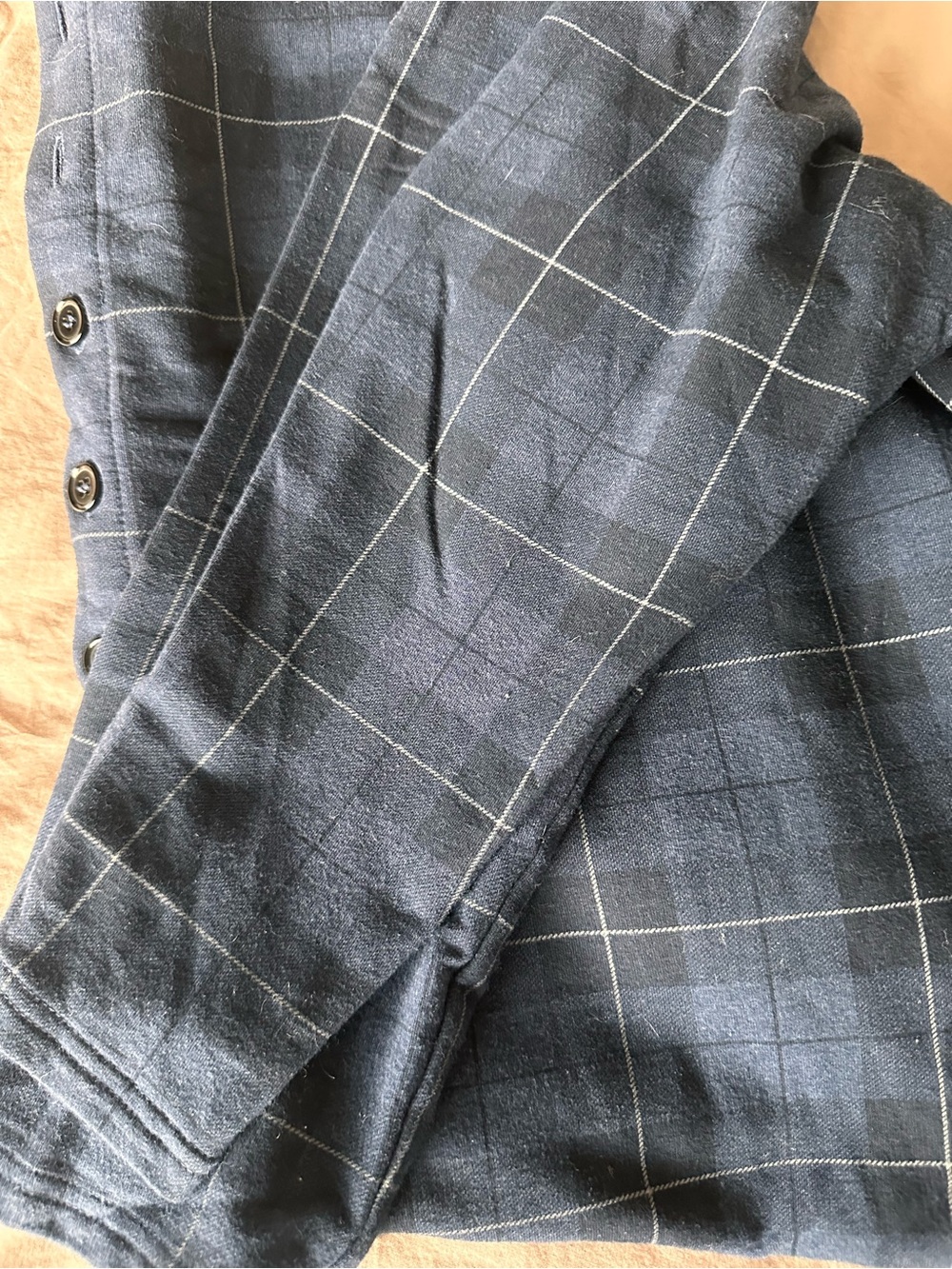 Smash + Tess Navy Plaid Romper - Picture 3 of 3